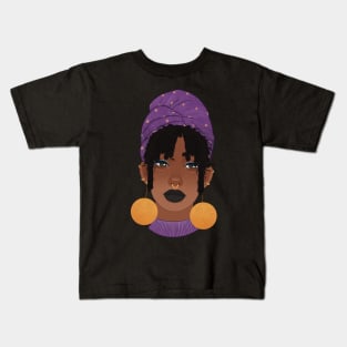 Afro girl with curls Kids T-Shirt